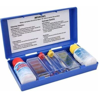 SCORPIO Kit De Test Chimique De L'Eau De Spa De Piscine, Kit De Test De Qualité De L'Eau De Chlore Ph Testeur De Piscine Boîte De Test De L'Eau SCORPIO Kit De Test Chimique De L'Eau De Spa De Piscine, Kit De Test De Qualité De L'Eau De Chlore Ph Testeur De Piscine Boîte De Test De L'Eau