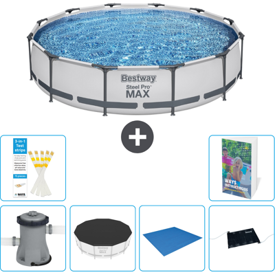 Bestway Piscina Steel Pro Max Rotonda - 366x76 Cm - 7-pezzi S214 Bestway Piscina Steel Pro Max Rotonda - 366x76 Cm - 7-pezzi S214