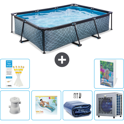 EXIT TOYS Exit-toys Piscina Exit Rettangolare - Effetto Pietra - 300x200x65 Cm - 7-pezzi S286 EXIT TOYS Exit-toys Piscina Exit Rettangolare - Effetto Pietra - 300x200x65 Cm - 7-pezzi S286