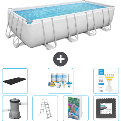 Bestway Piscina Power Steel Rettangolare - 488x244x122 Cm - 8-pezzi S581 Bestway Piscina Power Steel Rettangolare - 488x244x122 Cm - 8-pezzi S581
