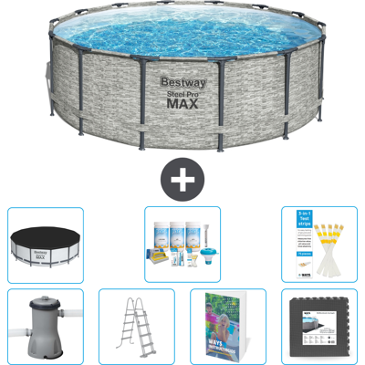 Bestway Piscina Steel Pro Max Rotonda - 427x122 Cm - 8-pezzi S581 Bestway Piscina Steel Pro Max Rotonda - 427x122 Cm - 8-pezzi S581