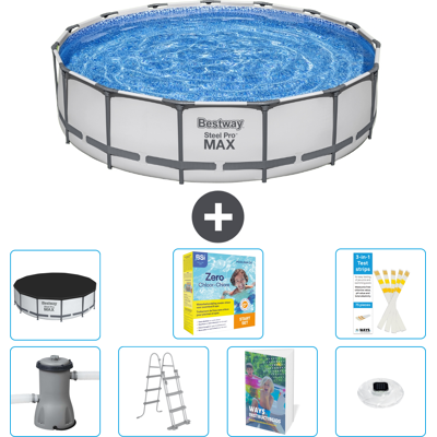 Bestway Piscina Steel Pro Max Rotonda - 457x122 Cm - 8-pezzi S526 Bestway Piscina Steel Pro Max Rotonda - 457x122 Cm - 8-pezzi S526