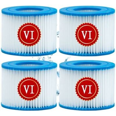 ABYSSE Cartuccia Filtro Piscina Tipo Vi, Per Filtri Piscina Bestway Tipo Vi, Misura 6-58323, Per Filtri Spa Bestway Per Lay-z-spa Miami, Vegas, Monaco, Per La Pulizia Del Filtro Spa, 4 Pezzi ABYSSE Cartuccia Filtro Piscina Tipo Vi, Per Filtri Piscina Bestway Tipo Vi, Misura 6-58323, Per Filtri Spa Bestway Per Lay-z-spa Miami, Vegas, Monaco, Per La Pulizia Del Filtro Spa, 4 Pezzi