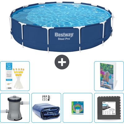 Bestway Piscina Steel Pro Rotonda - 396x84 Cm - 7-pezzi S177 Bestway Piscina Steel Pro Rotonda - 396x84 Cm - 7-pezzi S177