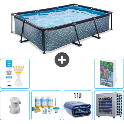 EXIT TOYS Exit-toys Piscina Exit Rettangolare - Effetto Pietra - 300x200x65 Cm - 7-pezzi S302 EXIT TOYS Exit-toys Piscina Exit Rettangolare - Effetto Pietra - 300x200x65 Cm - 7-pezzi S302