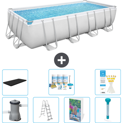 Bestway Piscina Power Steel Rettangolare - 488x244x122 Cm - 8-pezzi S574 Bestway Piscina Power Steel Rettangolare - 488x244x122 Cm - 8-pezzi S574