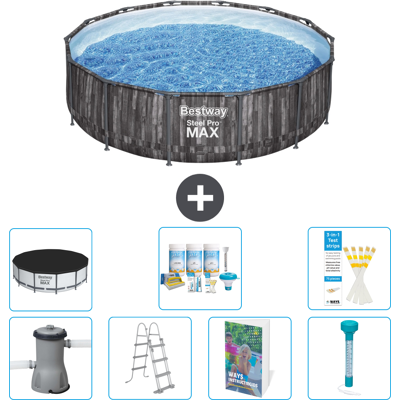 Bestway Piscina Steel Pro Max Rotonda - 427x107 Cm - 8-pezzi S574 Bestway Piscina Steel Pro Max Rotonda - 427x107 Cm - 8-pezzi S574