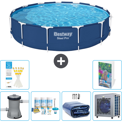 Bestway Piscina Steel Pro Rotonda - 396x84 Cm - 7-pezzi S302 Bestway Piscina Steel Pro Rotonda - 396x84 Cm - 7-pezzi S302