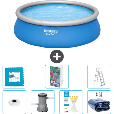 Bestway Piscina Fast Set Rotonda - 457x122 Cm - 8-pezzi S500 Bestway Piscina Fast Set Rotonda - 457x122 Cm - 8-pezzi S500