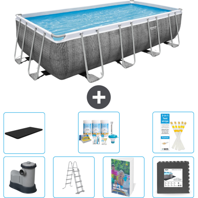 Bestway Piscina Power Steel Rettangolare - 549x274x122 Cm - 8-pezzi S581 Bestway Piscina Power Steel Rettangolare - 549x274x122 Cm - 8-pezzi S581