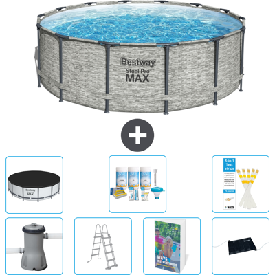 Bestway Piscina Steel Pro Max Rotonda - 427x122 Cm - 8-pezzi S632 Bestway Piscina Steel Pro Max Rotonda - 427x122 Cm - 8-pezzi S632