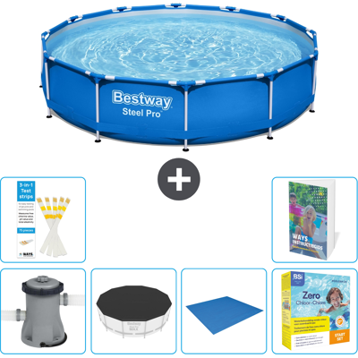 Bestway Piscina Steel Pro Rotonda - 366x76 Cm - 7-pezzi S198 Bestway Piscina Steel Pro Rotonda - 366x76 Cm - 7-pezzi S198