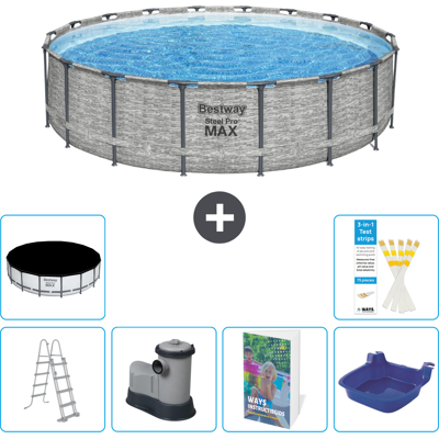 Bestway Piscina Steel Pro Max Rotonda - 549x122 Cm - 7-pezzi S662 Bestway Piscina Steel Pro Max Rotonda - 549x122 Cm - 7-pezzi S662