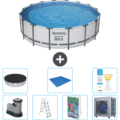 Bestway Piscina Steel Pro Max Rotonda - 488x122 Cm - 8-pezzi S626 Bestway Piscina Steel Pro Max Rotonda - 488x122 Cm - 8-pezzi S626