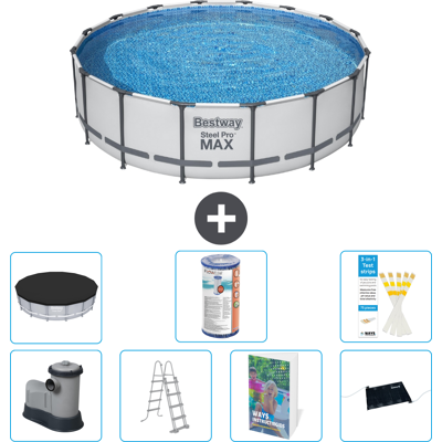 Bestway Piscina Steel Pro Max Rotonda - 488x122 Cm - 8-pezzi S619 Bestway Piscina Steel Pro Max Rotonda - 488x122 Cm - 8-pezzi S619