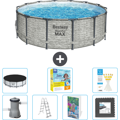 Bestway Piscina Steel Pro Max Rotonda - 427x122 Cm - 8-pezzi S607 Bestway Piscina Steel Pro Max Rotonda - 427x122 Cm - 8-pezzi S607
