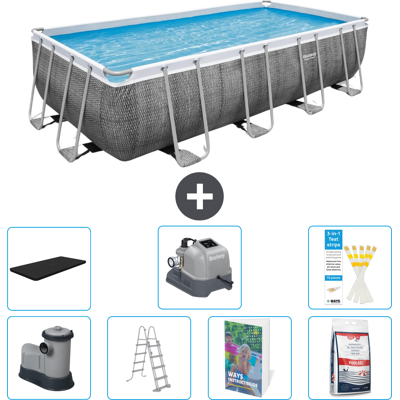 Bestway Piscina Power Steel Rettangolare - 549x274x122 Cm - 8-pezzi S649 Bestway Piscina Power Steel Rettangolare - 549x274x122 Cm - 8-pezzi S649