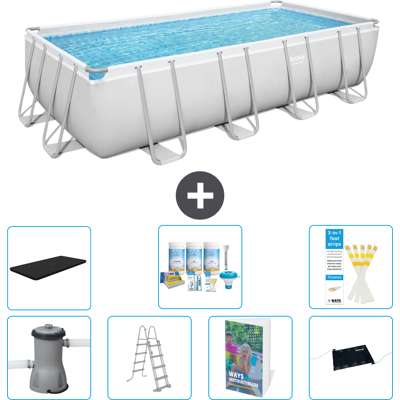 Bestway Piscina Power Steel Rettangolare - 488x244x122 Cm - 8-pezzi S632 Bestway Piscina Power Steel Rettangolare - 488x244x122 Cm - 8-pezzi S632