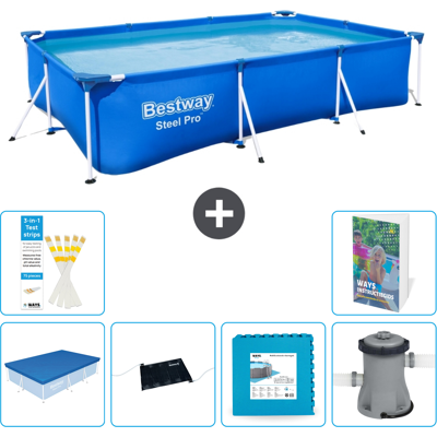 Bestway Piscina Steel Pro Rettangolare - 300x201x66 Cm - 7-pezzi S99 Bestway Piscina Steel Pro Rettangolare - 300x201x66 Cm - 7-pezzi S99