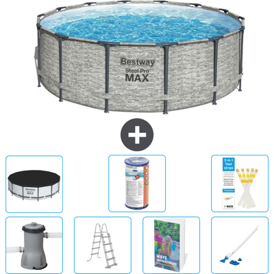 Bestway Piscina Steel Pro Max Rotonda - 427x122 Cm - 8-pezzi S549 Bestway Piscina Steel Pro Max Rotonda - 427x122 Cm - 8-pezzi S549
