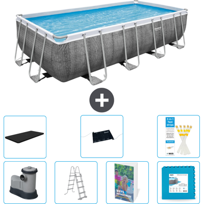 Bestway Piscina Power Steel Rettangolare - 549x274x122 Cm - 8-pezzi S621 Bestway Piscina Power Steel Rettangolare - 549x274x122 Cm - 8-pezzi S621