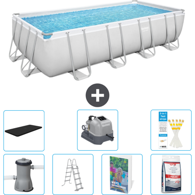 Bestway Piscina Power Steel Rettangolare - 488x244x122 Cm - 8-pezzi S649 Bestway Piscina Power Steel Rettangolare - 488x244x122 Cm - 8-pezzi S649