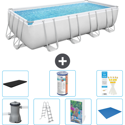 Bestway Piscina Power Steel Rettangolare - 488x244x122 Cm - 8-pezzi S594 Bestway Piscina Power Steel Rettangolare - 488x244x122 Cm - 8-pezzi S594