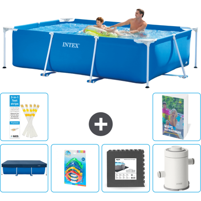 Intex Piscina Con Struttura Rettangolare - 260x160x65 Cm - 7-pezzi S143 Intex Piscina Con Struttura Rettangolare - 260x160x65 Cm - 7-pezzi S143