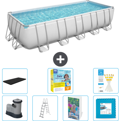 Bestway Piscina Power Steel Rettangolare - 640x274x132 Cm - 8-pezzi S566 Bestway Piscina Power Steel Rettangolare - 640x274x132 Cm - 8-pezzi S566