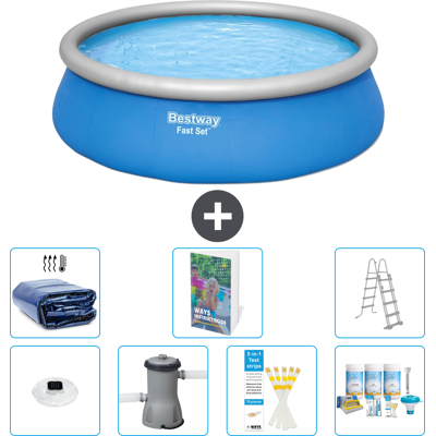 Bestway Piscina Fast Set Rotonda - 457x122 Cm - 8-pezzi S402 Bestway Piscina Fast Set Rotonda - 457x122 Cm - 8-pezzi S402