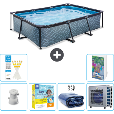 EXIT TOYS Exit-toys Piscina Exit Rettangolare - Effetto Pietra - 300x200x65 Cm - 7-pezzi S331 EXIT TOYS Exit-toys Piscina Exit Rettangolare - Effetto Pietra - 300x200x65 Cm - 7-pezzi S331