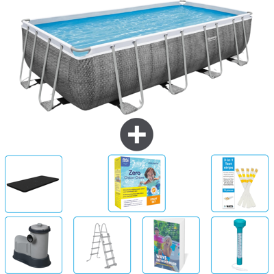 Bestway Piscina Power Steel Rettangolare - 549x274x122 Cm - 8-pezzi S532 Bestway Piscina Power Steel Rettangolare - 549x274x122 Cm - 8-pezzi S532