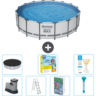 Bestway Piscina Steel Pro Max Rotonda - 488x122 Cm - 8-pezzi S532 Bestway Piscina Steel Pro Max Rotonda - 488x122 Cm - 8-pezzi S532
