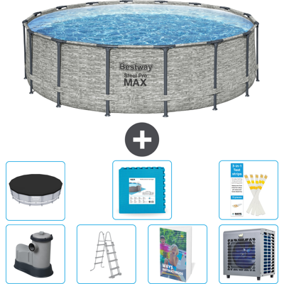 Bestway Piscina Steel Pro Max Rotonda - 488x122 Cm - 8-pezzi S601 Bestway Piscina Steel Pro Max Rotonda - 488x122 Cm - 8-pezzi S601