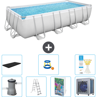 Bestway Piscina Power Steel Rettangolare - 488x244x122 Cm - 8-pezzi S535 Bestway Piscina Power Steel Rettangolare - 488x244x122 Cm - 8-pezzi S535
