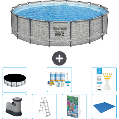 Bestway Piscina Steel Pro Max Rotonda - 549x122 Cm - 8-pezzi S599 Bestway Piscina Steel Pro Max Rotonda - 549x122 Cm - 8-pezzi S599