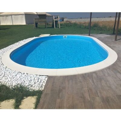 SAN MARCO Liner Per Piscina Ovale 490 X 300 H120 Cm Grigio 0,8 Mm SAN MARCO Liner Per Piscina Ovale 490 X 300 H120 Cm Grigio 0,8 Mm