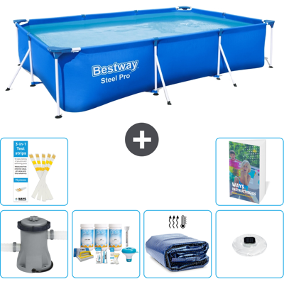 Bestway Piscina Steel Pro Rettangolare - 300x201x66 Cm - 7-pezzi S228 Bestway Piscina Steel Pro Rettangolare - 300x201x66 Cm - 7-pezzi S228