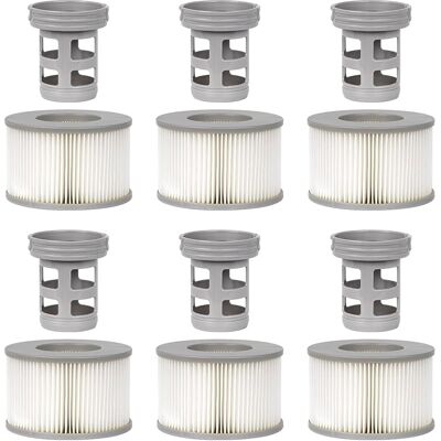 HABITEX Set Di 6 Accessori Spa Per Msp, Include 6 Adattatori Base Avvitabili Di Ricambio, 6 Filtri Piscina Gonfiabili A Molle Calde, Filtro Piscina Tipo Spa Ondulato HABITEX Set Di 6 Accessori Spa Per Msp, Include 6 Adattatori Base Avvitabili Di Ricambio, 6 Filtri Piscina Gonfiabili A Molle Calde, Filtro Piscina Tipo Spa Ondulato