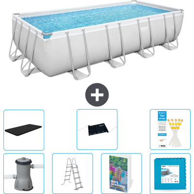 Bestway Piscina Power Steel Rettangolare - 488x244x122 Cm - 8-pezzi S621 Bestway Piscina Power Steel Rettangolare - 488x244x122 Cm - 8-pezzi S621