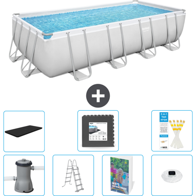 Bestway Piscina Power Steel Rettangolare - 488x244x122 Cm - 8-pezzi S608 Bestway Piscina Power Steel Rettangolare - 488x244x122 Cm - 8-pezzi S608