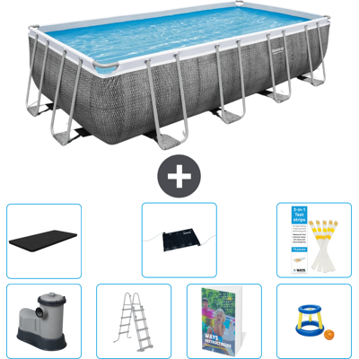 Bestway Piscina Power Steel Rettangolare - 549x274x122 Cm - 8-pezzi S559 Bestway Piscina Power Steel Rettangolare - 549x274x122 Cm - 8-pezzi S559