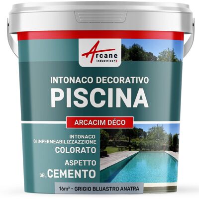 ARCANE INDUSTRIES Intonaco Per Piscine, Decorativo Di Finitura E Impermeabilizzante - Arcacim Deco - 16 M² Grigio Bluastro Anatra - ARCANE INDUSTRIES Intonaco Per Piscine, Decorativo Di Finitura E Impermeabilizzante - Arcacim Deco - 16 M² Grigio Bluastro Anatra -