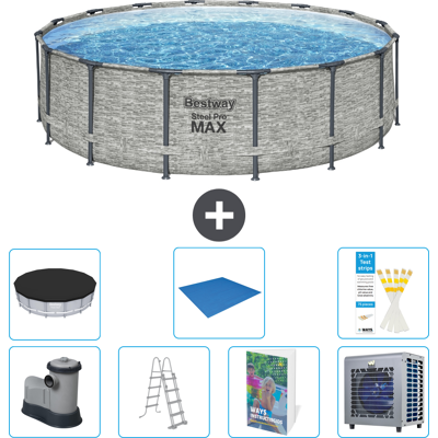 Bestway Piscina Steel Pro Max Rotonda - 488x122 Cm - 8-pezzi S626 Bestway Piscina Steel Pro Max Rotonda - 488x122 Cm - 8-pezzi S626