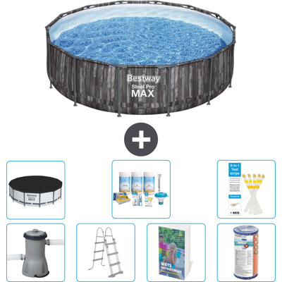 Bestway Piscina Steel Pro Max Rotonda - 427x107 Cm - 8-pezzi S556 Bestway Piscina Steel Pro Max Rotonda - 427x107 Cm - 8-pezzi S556