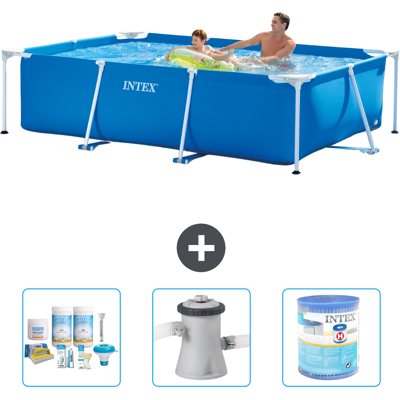 Intex - 260x160x65 Rettangolare - Blu - Accessori inclusi - Piscina Intex - 260x160x65 Rettangolare - Blu - Accessori inclusi - Piscina