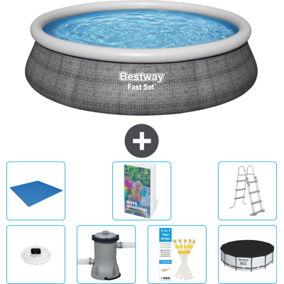 Bestway Piscina Fast Set Rotonda - 457x107 Cm - 8-pezzi S422 Bestway Piscina Fast Set Rotonda - 457x107 Cm - 8-pezzi S422