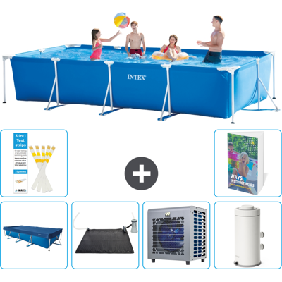 Intex Piscina Con Struttura Rettangolare - 450x220x84 Cm - 7-pezzi S2 Intex Piscina Con Struttura Rettangolare - 450x220x84 Cm - 7-pezzi S2