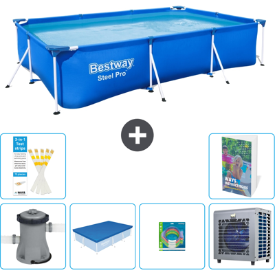 Bestway Piscina Steel Pro Rettangolare - 300x201x66 Cm - 7-pezzi S338 Bestway Piscina Steel Pro Rettangolare - 300x201x66 Cm - 7-pezzi S338