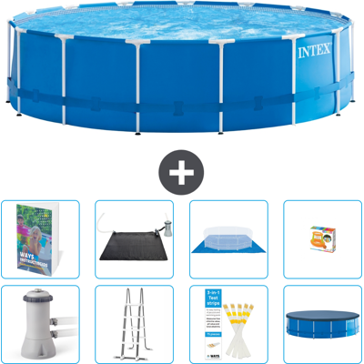 Intex Piscina Con Struttura Rotonda - 457x122 Cm - 9-pezzi S559 Intex Piscina Con Struttura Rotonda - 457x122 Cm - 9-pezzi S559